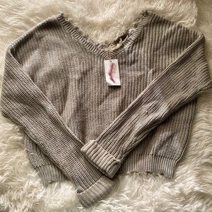 Long sleeve off the shoulder top